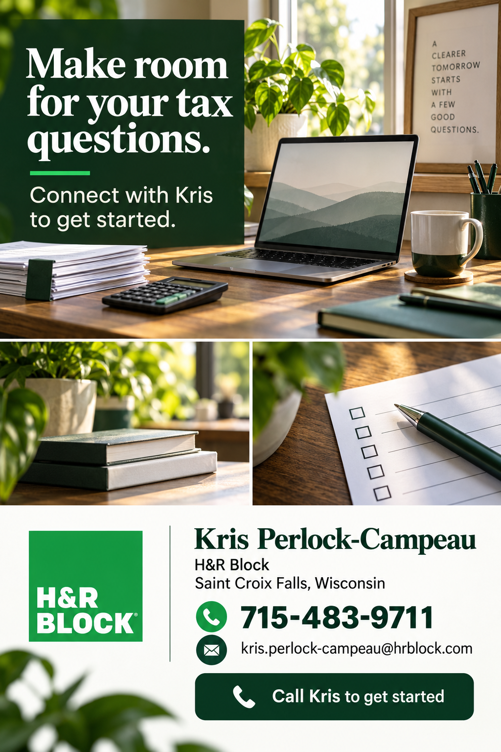 H&R Block — Kris Perlock-Campeau — premium county advertisement