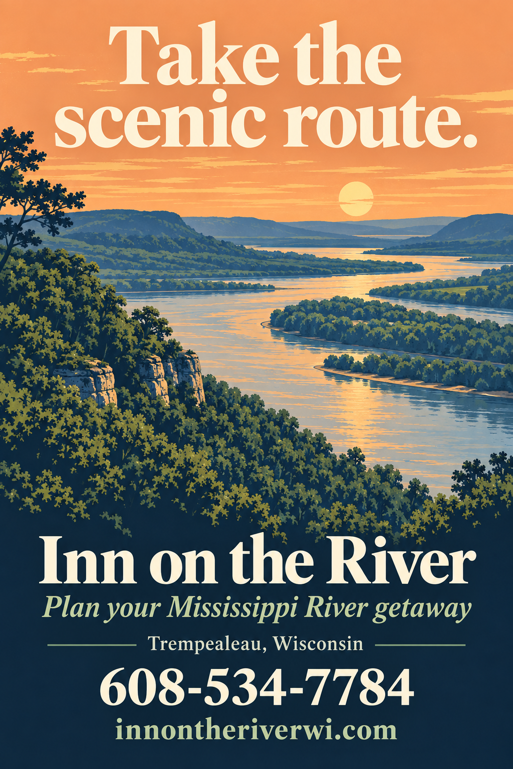 Inn On The River LLC — premium county advertisement