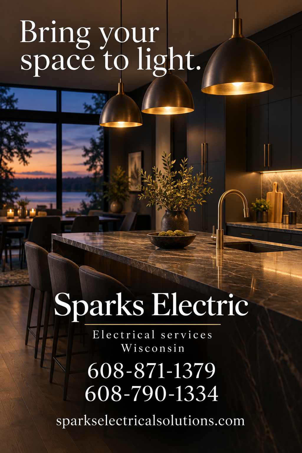 Sparks Electric — lighting and electrical services advertisement