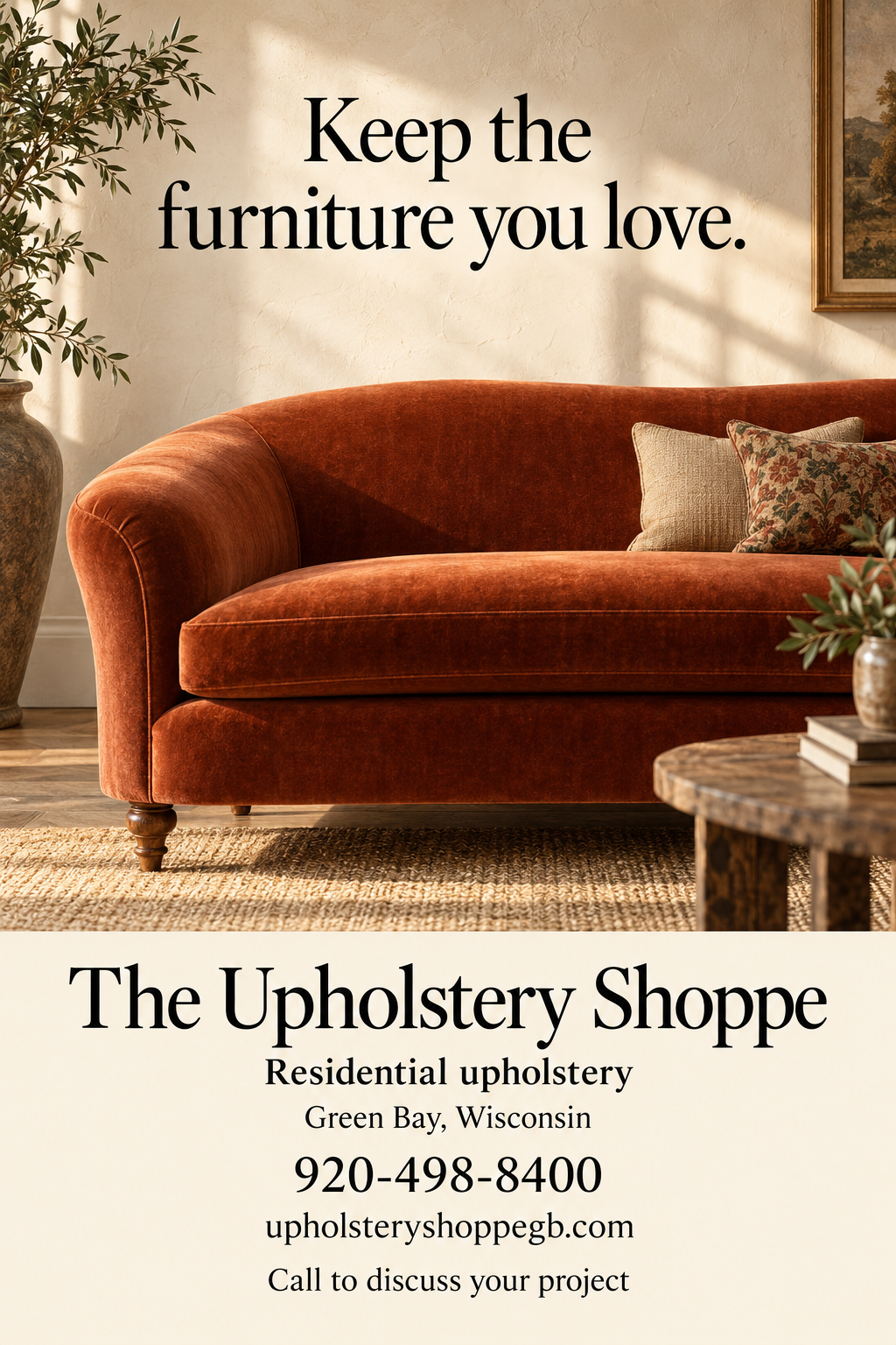 The Upholstery Shoppe — premium advertisement 1